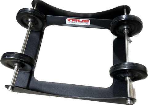Tire Roller - Adjustable - 7 in to 15 in Tires - Aluminum - Black Powder Coat - Each