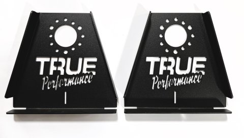 Toe-In Plates - Steel - Black Powder Coat - Mini Wedge / Go-Kart / Racing Lawn Mower - Pair