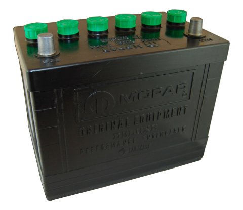 Battery - AGM - Restoration - 12V - 550 Cranking amps - Standard Terminals - 10.125 in L x 9.000 in H x 6.625 in W - Mopar 1965-75 - Each
