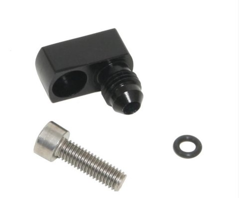 Steam Vent Fitting - 4 AN Male - Bolt Included - GM LS-Series - Kit