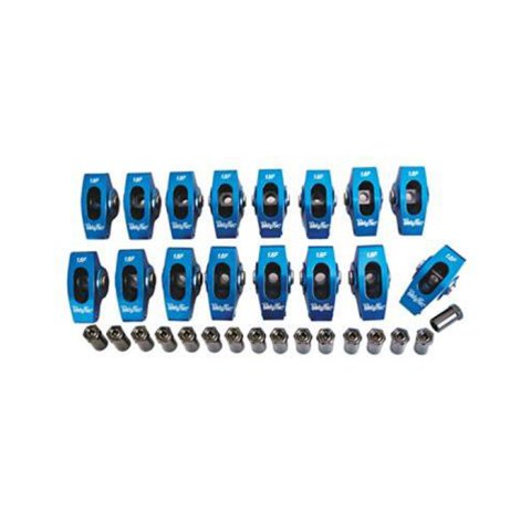 Rocker Arm - 7/16 in Stud - 1.6 Ratio - Full Roller - Aluminum - Small Block Ford - Set of 16