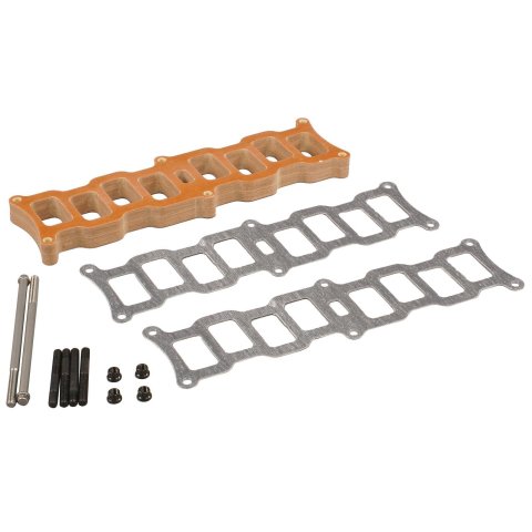 Intake Plenum Spacer - EFI Heat - 1 in Tall - Gaskets / Hardware - Phenolic - Trick Flow Track Heat Manifold - Small Block Ford - Kit
