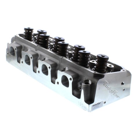Cylinder Head - Power Port 195 - Assembled - 2.080 / 1.600 in Valves - 195 cc Intake - 72 cc Chamber - 1.550 in Springs - Angle Plug - Aluminum - Ford Cleveland / Modified - Each