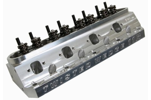 Cylinder Head - Twisted Wedge - Assembled - 2.055 / 1.600 in Valves - 190 cc Intake - 66 cc Chamber - 1.295 in Springs - Aluminum - Small Block Ford - Each