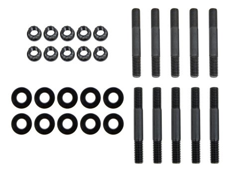Rocker Arm Stud - 5/16-18 in Base Thread - 5/16-24 in Top Thread - 1.4 in Effective Stud Length - Steel - Small Block Mopar - Set of 10