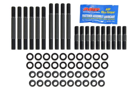 Cylinder Head Stud Kit - 12 Point Nuts - Chromoly - Black Oxide - Small Block Mopar - Kit