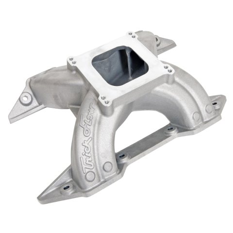 Intake Manifold - Track Heat - Square Bore - Single Plane - Aluminum - Natural - Mopar B-Series - Each