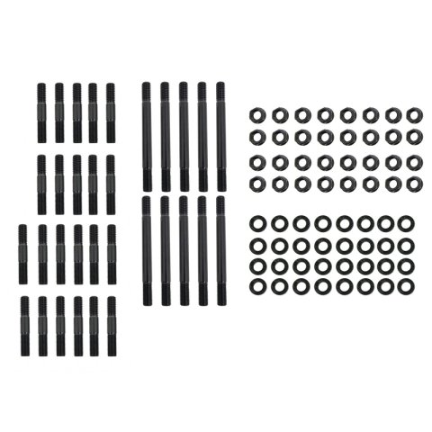 Cylinder Head Stud Kit - Hex Nuts - Chromoly - Black Oxide - Mopar B / RB-Series - Kit
