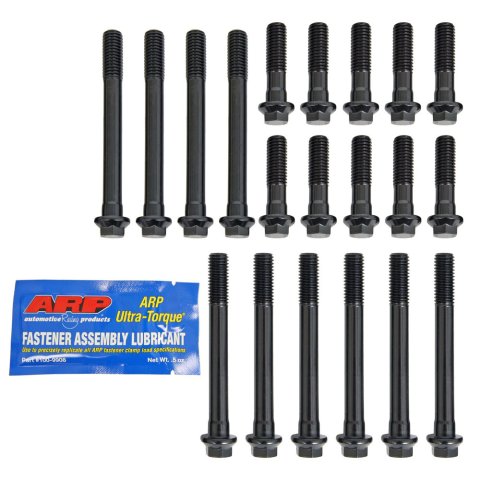 Cylinder Head Bolt Kit - Hex Head - Chromoly - Black Oxide - Small Block Mopar - Kit