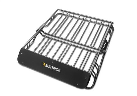 Roof Rack - Cargo Basket - Bed Rack Mount - Elevated - Standard - Steel - Black Powder Coat - Universal - Each