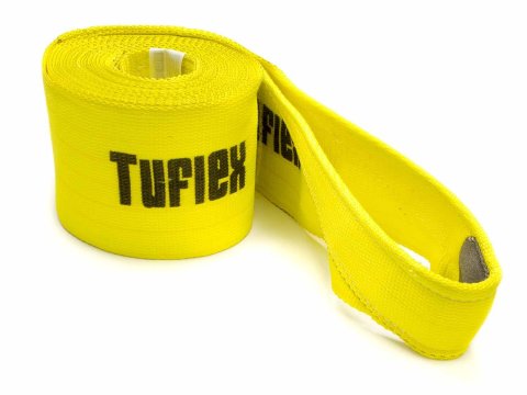 Tow Strap - 6 in Wide - 30 ft Long - 45000 lb Capacity - Nylon - Yellow - Each