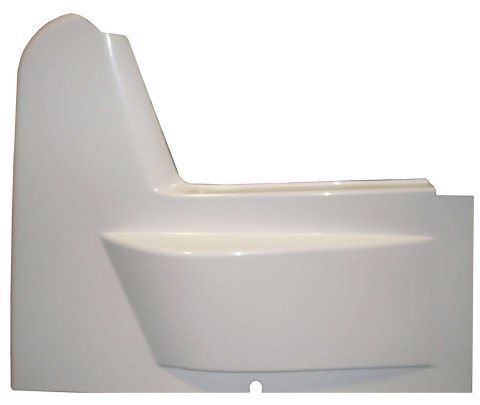 Arm Guard - Passenger Side - Wedge - Fiberglass - White - Triple X Micro / Mini - Each