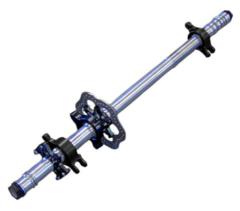 Rear Axle Assembly - Complete - 52 in Long - 26 Hub Spline - 26 Brake Mount - 1-7/8 in Axle - Triple X Micro / Mini - Kit