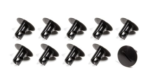 Quick Turn Fastener - Large Oval Head - Slotted - 7/16 x 0.500 in Body - Aluminum - Black Anodized - Set of 10