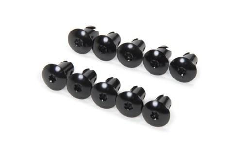 Quick Turn Fastener - Oval Head - Torx - 7/16 x 0.550 in Body - Aluminum - Black Anodized - Set of 10