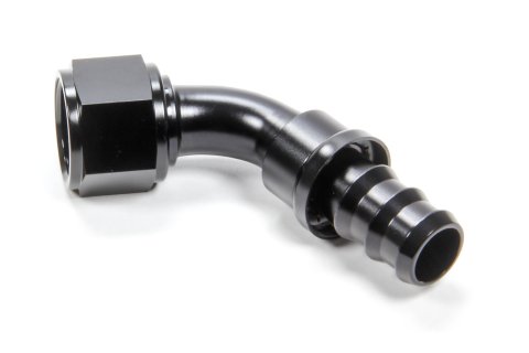 Fitting - Hose End - 60 Degree - 12 AN Hose Barb to 12 AN Female - Aluminum - Black Anodized - Each
