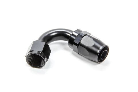 Fitting - Hose End - 120 Degree - 10 AN Hose to 10 AN Female - Swivel - Aluminum - Black Anodized - Each