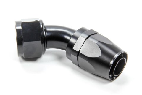 Fitting - Hose End - 45 Degree - 16 AN Hose to 16 AN Female - Swivel - Aluminum - Black Anodized - Each