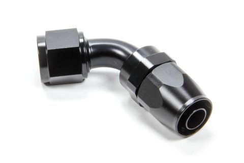 Fitting - Hose End - 60 Degree - 10 AN Hose to 10 AN Female - Swivel - Aluminum - Black Anodized - Each