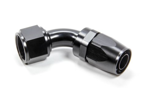 Fitting - Hose End - 60 Degree - 12 AN Hose to 12 AN Female - Swivel - Aluminum - Black Anodized - Each