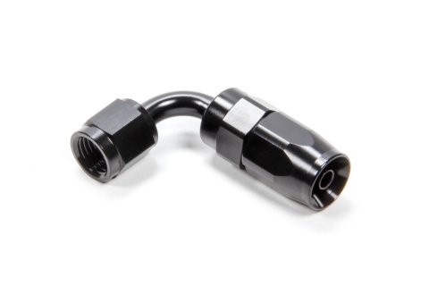 Fitting - Hose End - 90 Degree - 4 AN Hose to 4 AN Female - Swivel - Aluminum - Black Anodized - Each