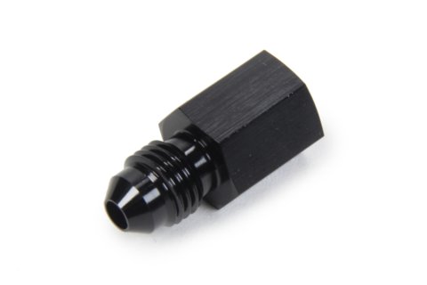 Fitting - Gauge Adapter - Straight - 1/8 in NPT Female to 4 AN Male - Aluminum - Black Anodized - Each