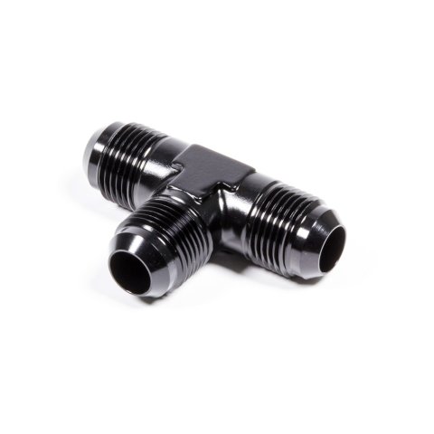 Fitting - Adapter Tee - 8 AN Male x 8 AN Male x 8 AN Male - Aluminum - Black Anodized - Each