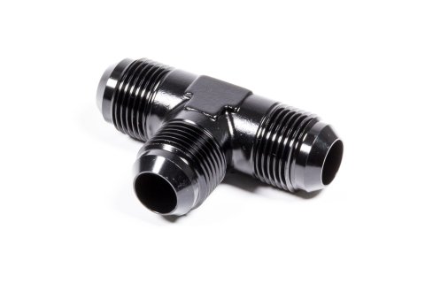 Fitting - Adapter Tee - 12 AN Male x 12 AN Male x 12 AN Male - Aluminum - Black Anodized - Each