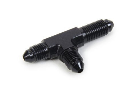 Fitting - Bulkhead Tee - 3 AN Male x 3 AN Male x 3 AN Male Bulkhead - Aluminum - Black Anodized - Each
