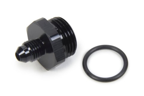 Fitting - Adapter - Straight - 4 AN Male to 10 AN Male O-Ring - Aluminum - Black Anodized - Each