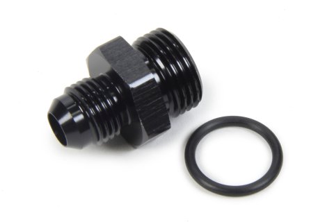 Fitting - Adapter - Straight - 6 AN Male to 8 AN Male O-Ring - Aluminum - Black Anodized - Each