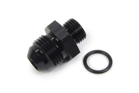 Fitting - Adapter - Straight - 8 AN Male to 6 AN Male O-Ring - Aluminum - Black Anodized - Each