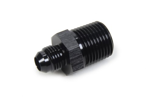 Fitting - Adapter - Straight - 6 AN Male to 1/2 in NPT Male - Aluminum - Black Anodized - Each