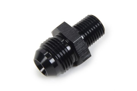 Fitting - Adapter - Straight - 8 AN Male to 1/4 in NPT Male - Aluminum - Black Anodized - Each