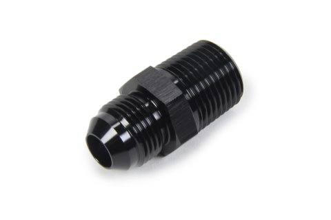 Fitting - Adapter - Straight - 8 AN Male to 1/2 in NPT Male - Aluminum - Black Anodized - Each