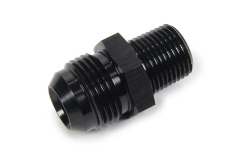 Fitting - Adapter - Straight - 12 AN Male to 1/2 in NPT Male - Aluminum - Black Anodized - Each