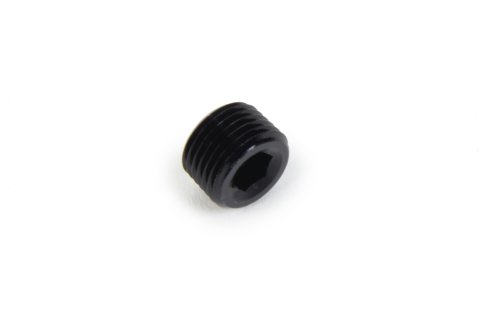 Fitting - Plug - 1/8 in NPT - Allen Head - Aluminum - Black Anodized - Each