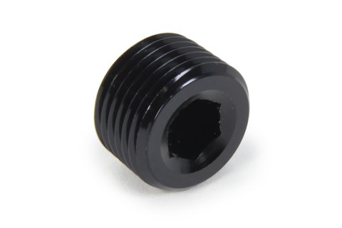 Fitting - Plug - 1/2 in NPT - Allen Head - Aluminum - Black Anodized - Each