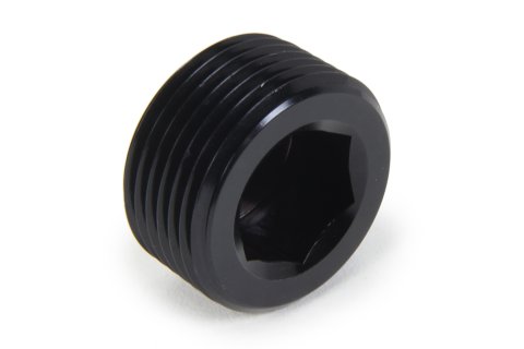 Fitting - Plug - 3/4 in NPT - Allen Head - Aluminum - Black Anodized - Each