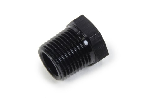 Fitting - Plug - 1/2 in NPT - Hex Head - Aluminum - Black Anodized - Each