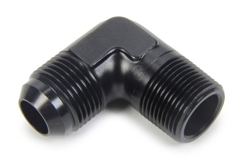Fitting - Adapter - 90 Degree - 12 AN Male to 3/4 in NPT Male - Aluminum - Black Anodized - Each
