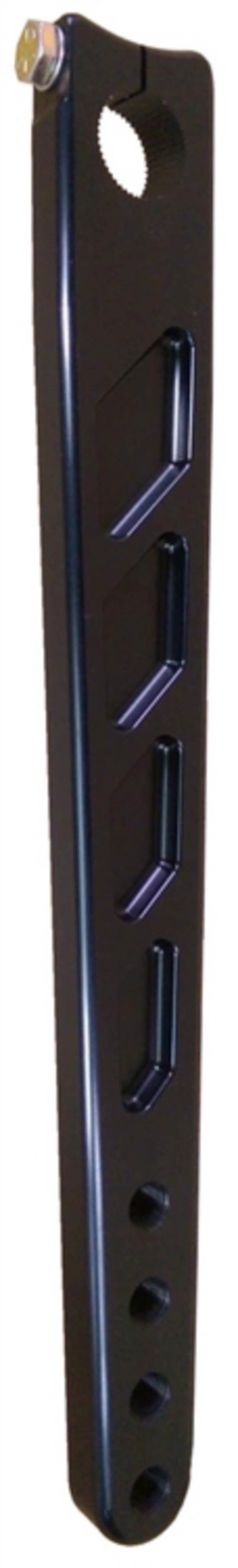 Pitman Arm - 11.25 to 14.25 in Long - 10 Degree Angle Broach - Aluminum - Black Anodized - Triple X Sprint Car - Each