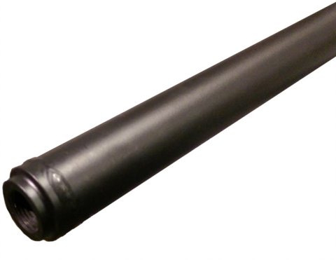 Steering Rod - 1-1/8 in OD - 40 in Long - 5/8-18 in Female Thread - Chromoly - Black Powder Coat - Triple X Midget - Each