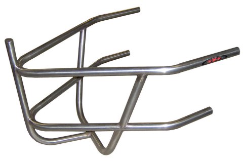 Bumper - Post - Braces - Rear - 1 in OD Tube - Basket - Stainless - Natural - Triple X Sprint Car - Each