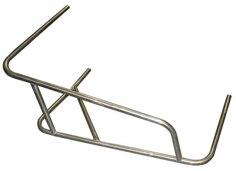 Nerf Bar - Battle Bar - Passenger Side - 3 Point - 1 In Tube - Long - Stainless - Natural - Triple X Sprint Car - Each