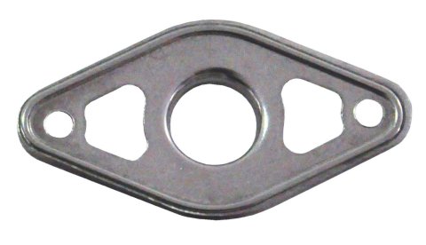Body Reinforcing Plate - Body Saver - 2 in Wide - 1 in Tall - 1/8 in Rivet Attachment - Stainless - Natural - Quick Turn Fasteners - Each