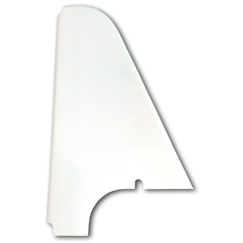 Arm Guard - Driver Side - Wedge Style - 2 in Taller - Flat - Fiberglass - White - Triple X Sprint Car - Each