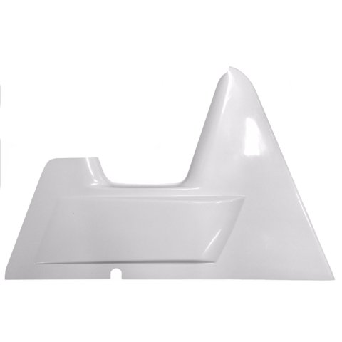 Arm Guard - X-Wedge - Driver Side - Wedge Style - 2 in Taller - Fiberglass - White - Triple X Sprint Car - Each