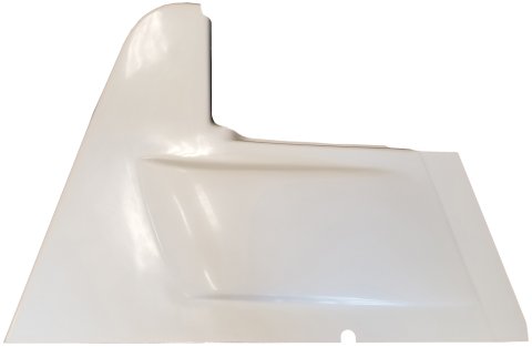 Arm Guard - Passenger Side - Wedge - 2 in Taller - Fiberglass - White - Triple X Sprint Car - Each