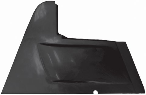 Arm Guard - Passenger Side - Wedge - 2 in Taller - Fiberglass - Black - Triple X Sprint Car - Each